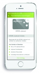 Mobile Beantragung der WÖHRL stylecard via NuBON.